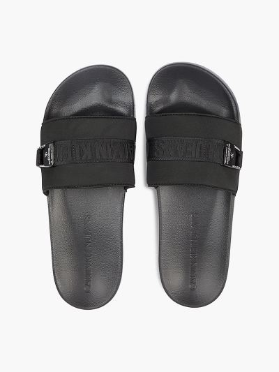 Calvin Klein Cipők HU690252 | Calvin Klein Neoprene Férfi Papucs Fekete